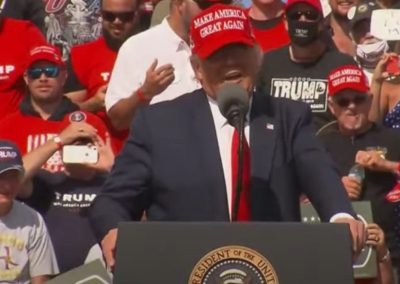 The crowd in Miami went wild over the prediction Donald Trump made about Ron DeSantis