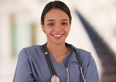 Happy,Mexican,Woman,Nurse,Smiling