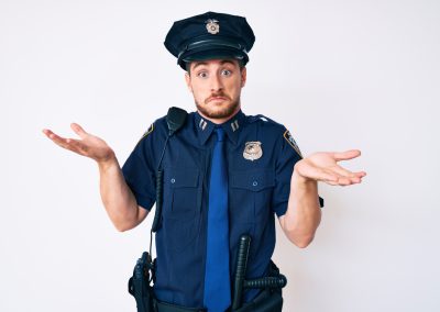 One Florida cop forgot he wasn't a cop anymore – and his excuse has everyone wondering what planet he's been living on Young,Caucasian,Man,Wearing,Police,Uniform,Clueless,And,Confused,Expression