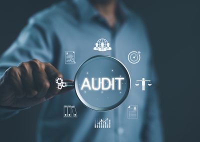 Audit,Business,Concept.,Businessman,Holding,Magnifying,Glass,With,Word,”audit”