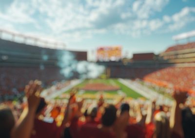 Blurred,Background,Of,A,Vibrant,Scene,Showcasing,Enthusiastic,Fans,During