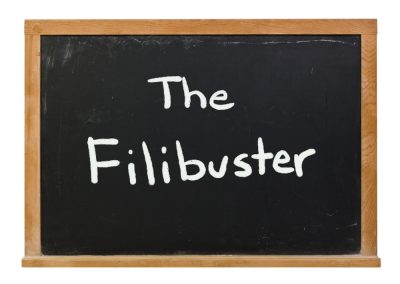 The,Filibuster,Written,In,White,Chalk,On,A,Black,Chalkboard