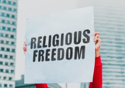 The,Phrase,”,Religious,Freedom,”,On,A,Paper,Banner