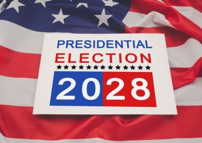 Presidential,Election,2028,Text,On,White,Paper,Over,The,American