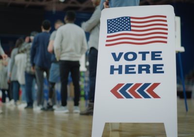 Vote,Here,Sign,On,The,Floor.,Queue,Of,Multi,Ethnic