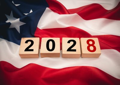 United,States,Presidential,Election,2028.,Wooden,Cubes,With,The,Letters