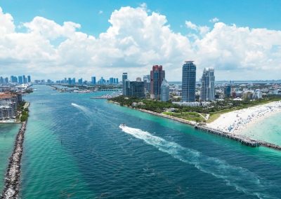 Miami,Beach,,Florida,,United,States.,Drone,Shot,Of,Miami,On