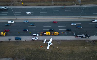 One Florida driver got the shock of her life when a plane landed on her roof