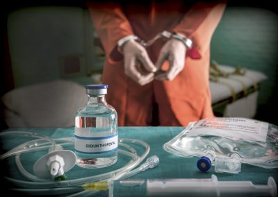 Prisoner,Handcuffed,To,Death,By,Lethal,Injection,,Vial,With,Sodium