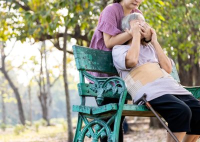 Insane,Asian,Woman,Would,Hurt,Her,Senior,Mother,Covering,Mouth,nose,daughter