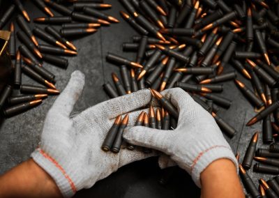 One order from a Florida college student just made campus security sound every alarm Employee,In,Gloves,Holds,Riffle,Cartridges,At,Workplace