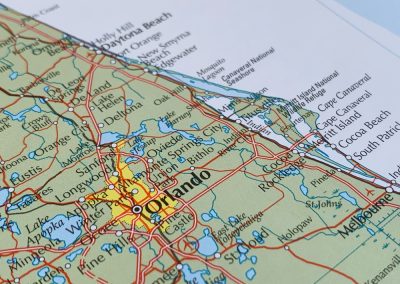 Orlando,,Florida,,A,Detailed,Atlas,Map,Of,A,Region,In
