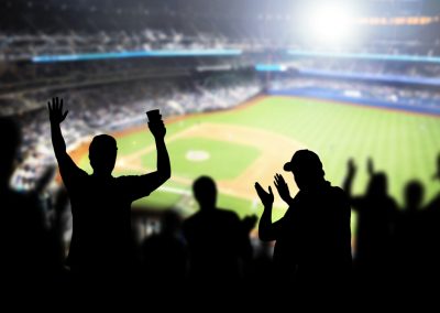 Baseball,Fans,And,Crowd,Cheering,In,Stadium,And,Watching,The