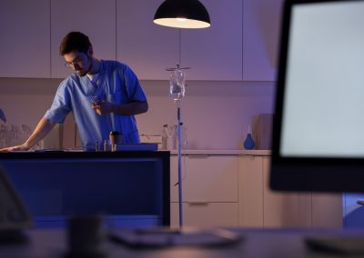 A Florida nurse fled the state the moment he got caught making this threat against Trump supporters Male,Nurse,With,Ampules,Working,Evening,Shift,In,Clinic