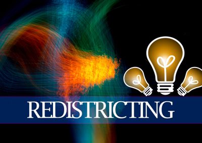 Hand,Writing,Redistricting,With,The,Abstract,Background.,The,Word,Redistricting