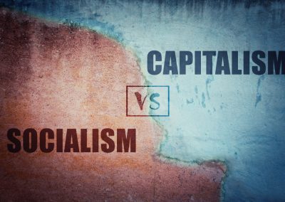 Ron DeSantis Just Exposed the Number That Has New York's Socialist Mayor Scrambling Socialism,Versus,Capitalism,Split,Concrete,Wall,Cracked,In,Two,Different