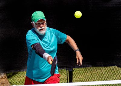 Florida deputies responded to a 911 call about "over 20 individuals" throwing punches on a pickleball court Pickleball,Athlete,Strikes,The,Ball,With,Slice,During,Game