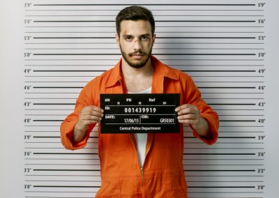 A Florida man is facing 15 years in jail after he dropped his pants in a McDonald’s parking lot In,A,Police,Station,Arrested,Man,Getting,Front-view,Mug,Shot.