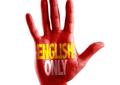 English,Only,Written,On,Hand,Isolated,On,White,Background