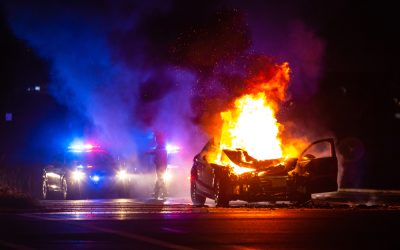 A Jacksonville Deputy pulled one woman from a burning car just seconds before it became a fireball – and her words about the suspect will leave you speechless