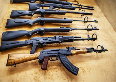 Pneumatic,Guns,On,A,Shop,Window.,Trade,In,Sports,Weapons