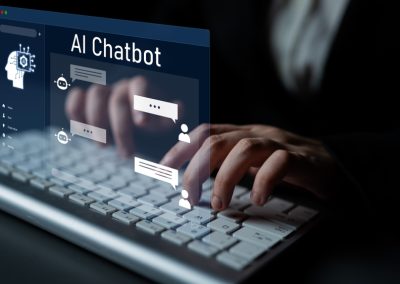 Ai,Chatbot,Interface,Facilitates,Communication,,Chatbot,,And,Ai,Interaction,For
