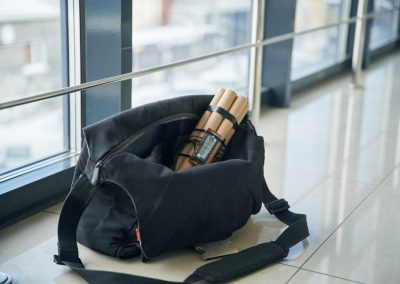 Someone Planted a Bomb at the Base Running America's War With Iran and Then Fled to China Close,Up,View,Of,Time,Bomb,In,Bag,In,The