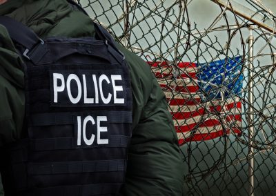 ICE Keeps Missing the Criminals and Florida Sheriffs Have Had Enough An,Immigration,And,Customs,Enforcement,(ice),Officer,Stands,In,Front