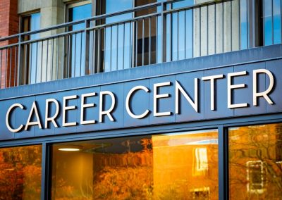 A,Legible,Sign,Clearly,Identifies,A,Modern,Building,As,A