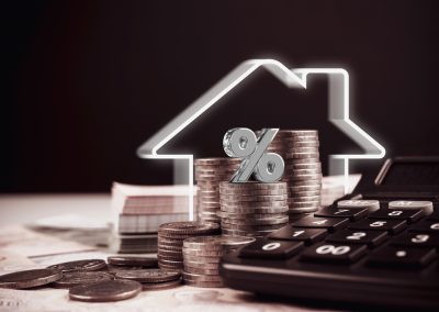 Stack,Of,Coins,And,Calculator,With,House,Lines,And,Percentage