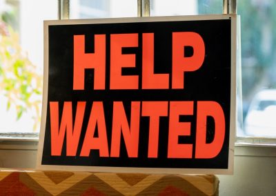 Help,Wanted,Sign,Displayed,In,Window,,Advertising,Job,Opportunities,And