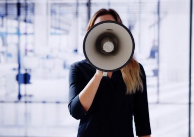 Speaker,Announcing,News,Using,Megaphone,Bullhorn,Warning