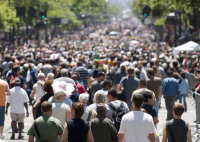 Crowd,Of,People,Walking,On,The,Street,Shallow,Depth,Of