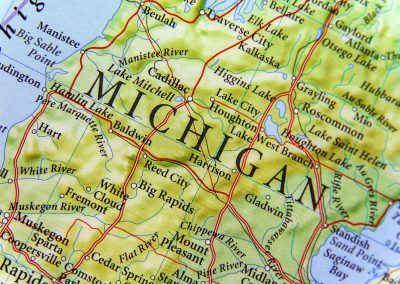 Geographic,Map,Of,Michigan,Close