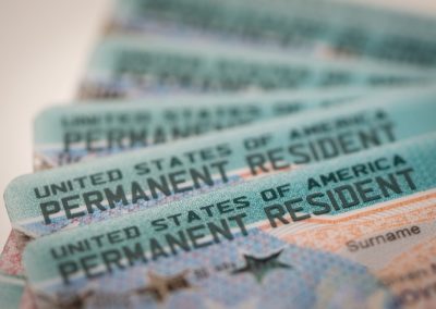 Close-up,View,Of,United,States,Permanent,Resident,Cards,Stacked,Together.