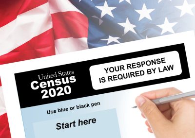U.s.,Census,Form,2020,With,American,Flag