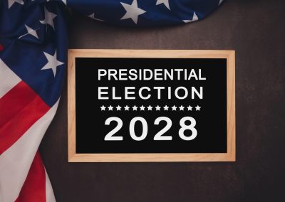 Presidential,Election,2028,Text,On,A,Mini,Blackboard,Over,The