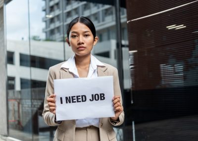 Portrait,Of,A,Young,Asian,Businesswoman,With,A,Sad,Expression,