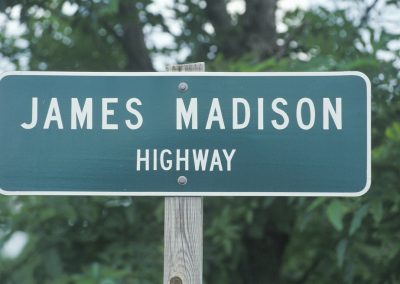 Ron DeSantis Said Others Are Tearing Founding Father Statues Down and Then Drove to Florida to Put One Up A,Sign,That,Reads,”james,Madison,Highway”