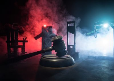 Her Ex-Husband Took Her Children Christmas Shopping and Set Them on Fire and She Spent 20 Years Making Sure It Could Never Happen Again Legal,Law,Or,Crime,And,Execution,Concept.,Death,Penalty,Miniatures
