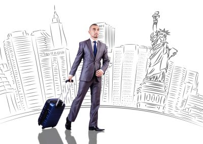 Young,Businesswoman,On,Travel,To,New,York