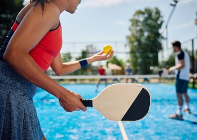 A Florida Nurse Beat a Man Bloody With a Pickleball Paddle and Then Lied About Her Name Twice Unrecognizable,African,American,Woman,Serving,The,Ball,While,Playing,Mixed