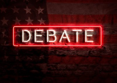 Presidential,Election,Political,Graphic,Art,Neon,Sign,Debate