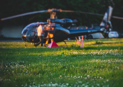 Civil,Black,Helicopter,Getting,Ready,To,Fly,,Commercial,Charter,Private
