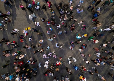 Crowd,Background.,An,Aerial,Shot,Of,The,People,Gathered,For