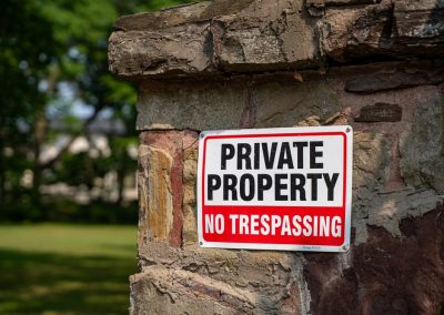 Florida School Districts Are Crying Poverty While Sitting on Land They Refuse to Count View,Of,Private,Property,No,Trespassing,Sign,At,Garden,Entrance.