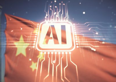 Byron Donalds Just Called Out What China Is Doing to Kill American AI Creative,Artificial,Intelligence,Symbol,Hologram,On,Chinese,Flag,And,Blue