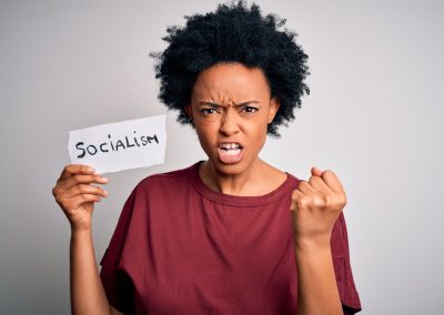 Young,African,American,Afro,Politician,Woman,With,Curly,Hair,Socialist
