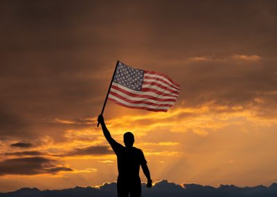 Ron DeSantis Said Something at America 250 That Every Other Politician Was Too Scared to Say Man,With,National,Flag,Of,United,States,Of,America,In