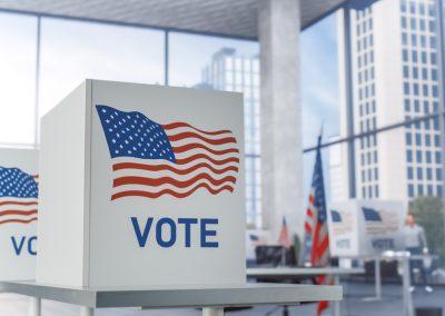 Byron Donalds Just Raised $90 Million and His Rivals Are Running on Empty Elections,Day,In,Big,City,Concept.,Modern,Polling,Place,With